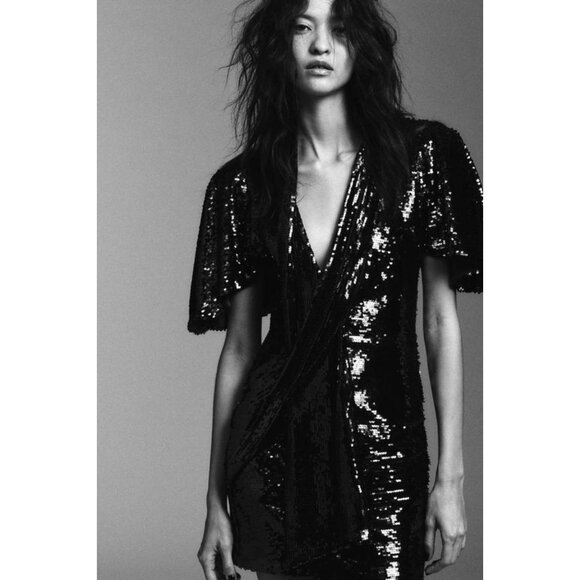 ZARA SHORT SEQUIN DRESS - Picture 7 of 10